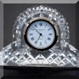 G12. Small Waterford Crystal clock. 2.5”h - $18